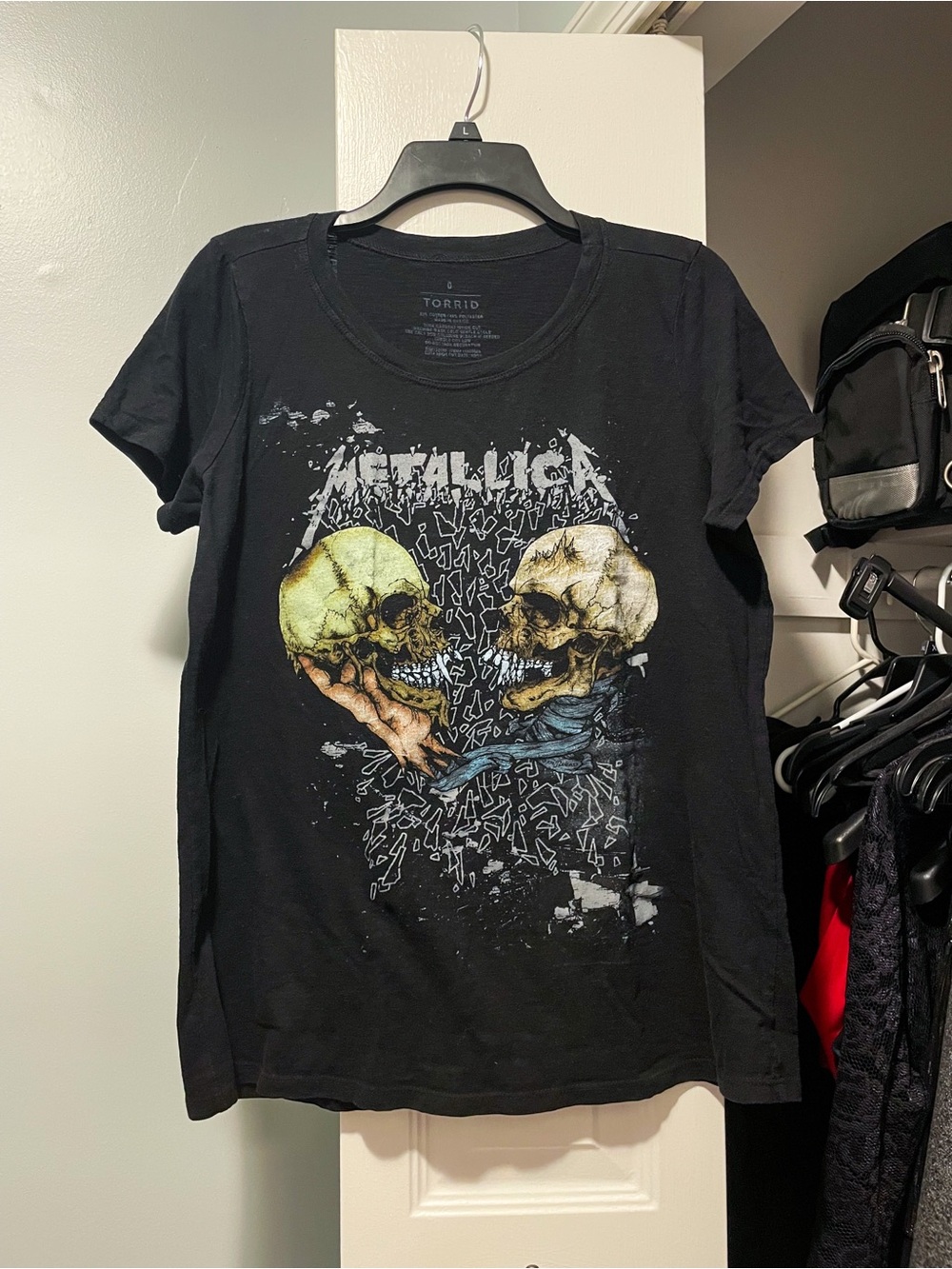 Torrid Metallica Slim Fit Burnout-Style Band T-Shirt - Torrid Size 0/Fits Large